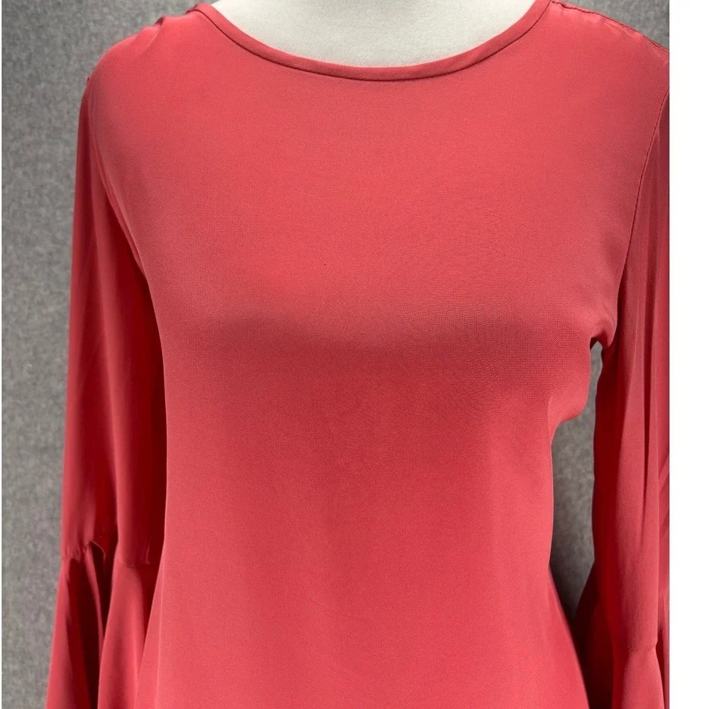 Elizabeth and James Silk Bell Sleeve Shift Dress Size S Ethereal whimsical retro - Picture 5 of 16